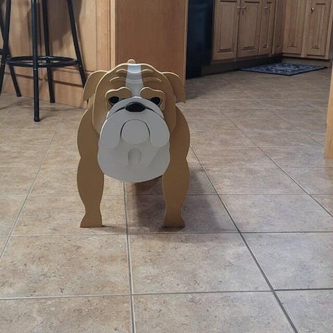 Englische Bulldogge Blumentopf