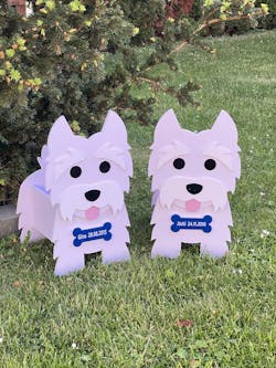 West Highland White Terrier Blumentopf