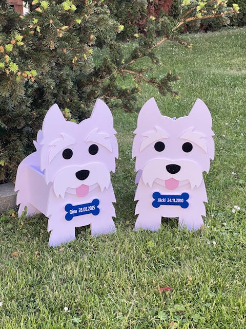 West Highland White Terrier Blumentopf