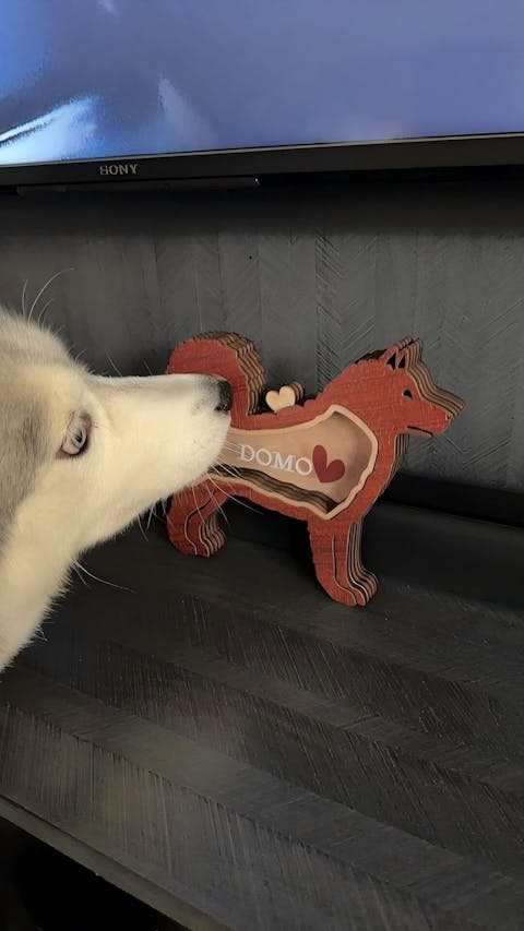 Hund Holz Erinnerungsbox