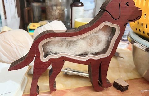 Dog Wooden Keepsake Box