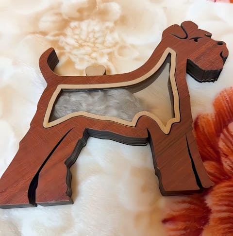 Dog Wooden Keepsake Box