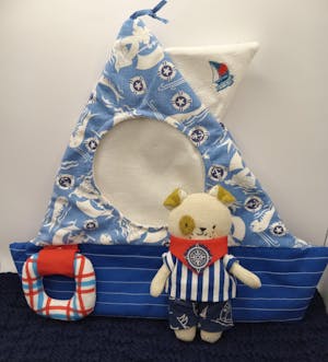Mini Dog Doll and Sailing Boat
