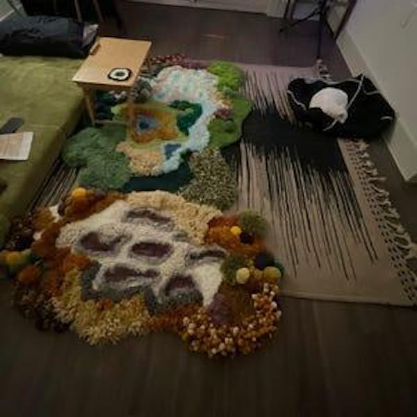 Handmade Latch Hook Soft Moss Rugs