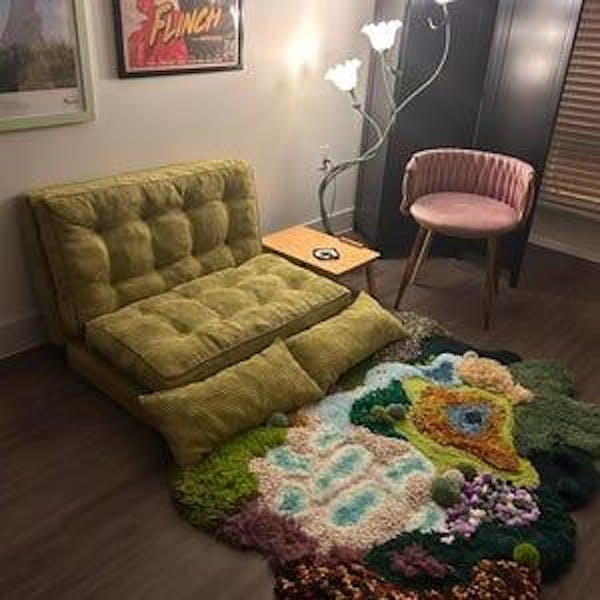 Handmade Latch Hook Soft Moss Rugs