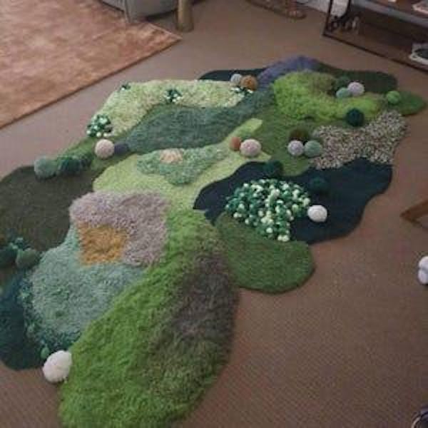 Handmade Latch Hook Soft Moss Rugs