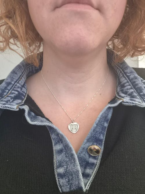 Ciondolo gatto personalizzato - Charm cuore