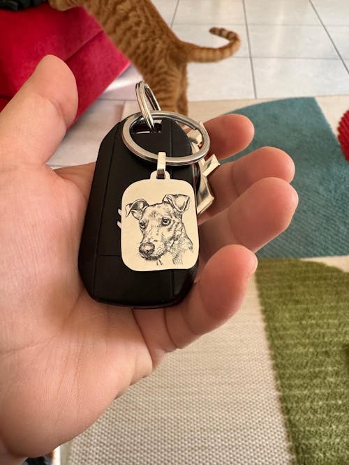 Portachiavi Personalizzato cane targhetta - Portachiavi Piastrina