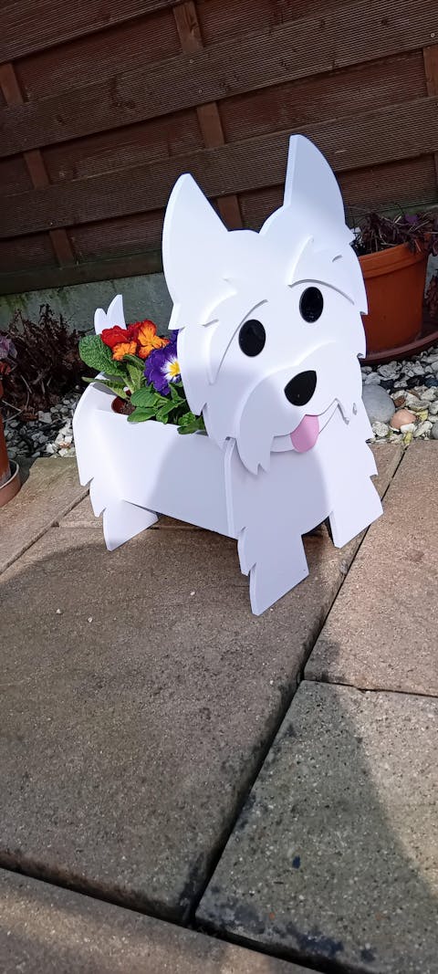 West Highlander Dog Planter