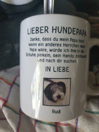 Lieber Hundepapa (oder -mama) - Tasse mit Foto