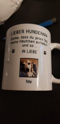 Häufchen - Personalisierte Hundetasse mit Foto