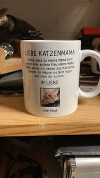 Lieber Katzenpapa (oder -mama) - Tasse mit Foto