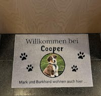Willkommen Foto - Personalisierte Fußmatte