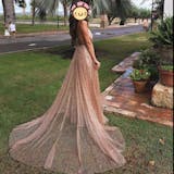 Sparkle Backless Plunging Neckline Sequin Long Prom Evening Dress – Pgmdress