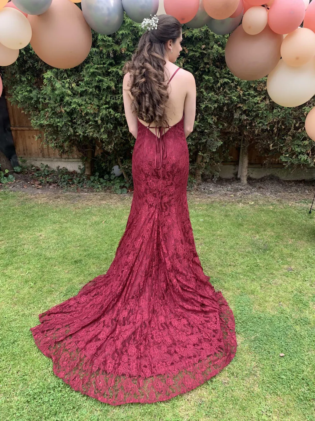 Mermaid Deep V Neck Sweep Train Criss Cross Straps Ivory Sequined Prom Dress LBQ0206