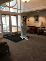 A-line See Through Floor Length Beach Wedding Dresses Rustic Bridal Dresses  WD498