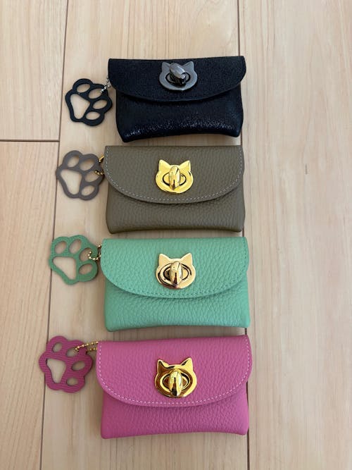 フルーニャポーチ・ミニ　キュイール・マッシュ / チェリーピンク