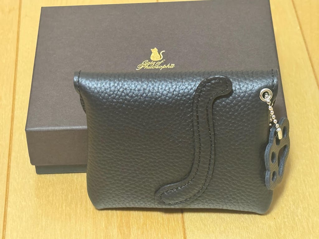 [復刻] フルーニャ スクエアポーチ　キュイール・マッシュ  /  ブラック