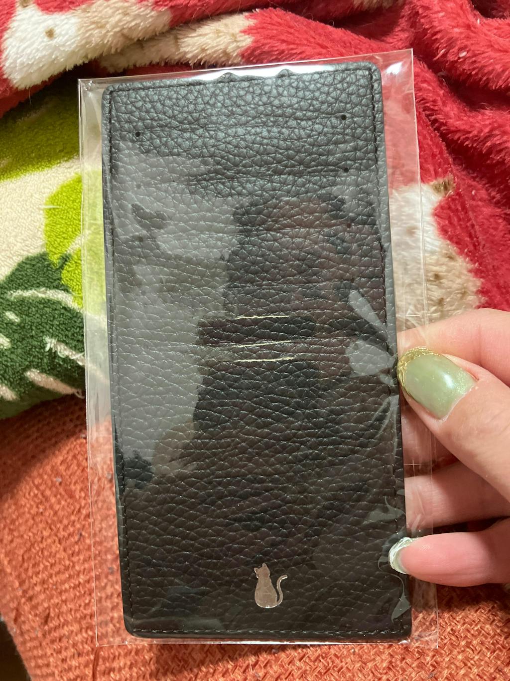 フルーニャロング用インニャーカードケース / ブラック [選べる刻印カラー]