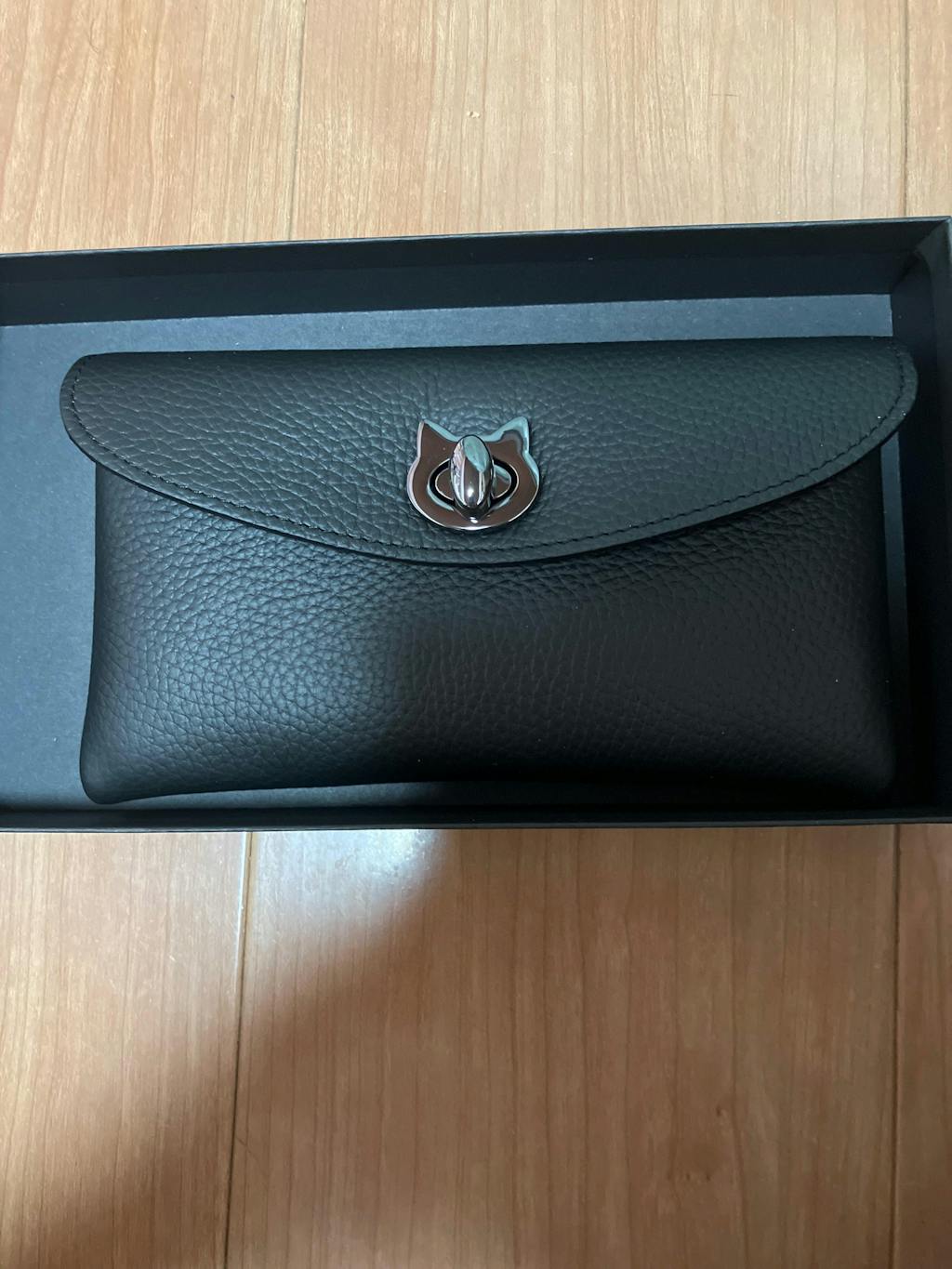 フラップウォレット・フルーニャ ロング    キュイール・マッシュ / ブラック [選べる金具]