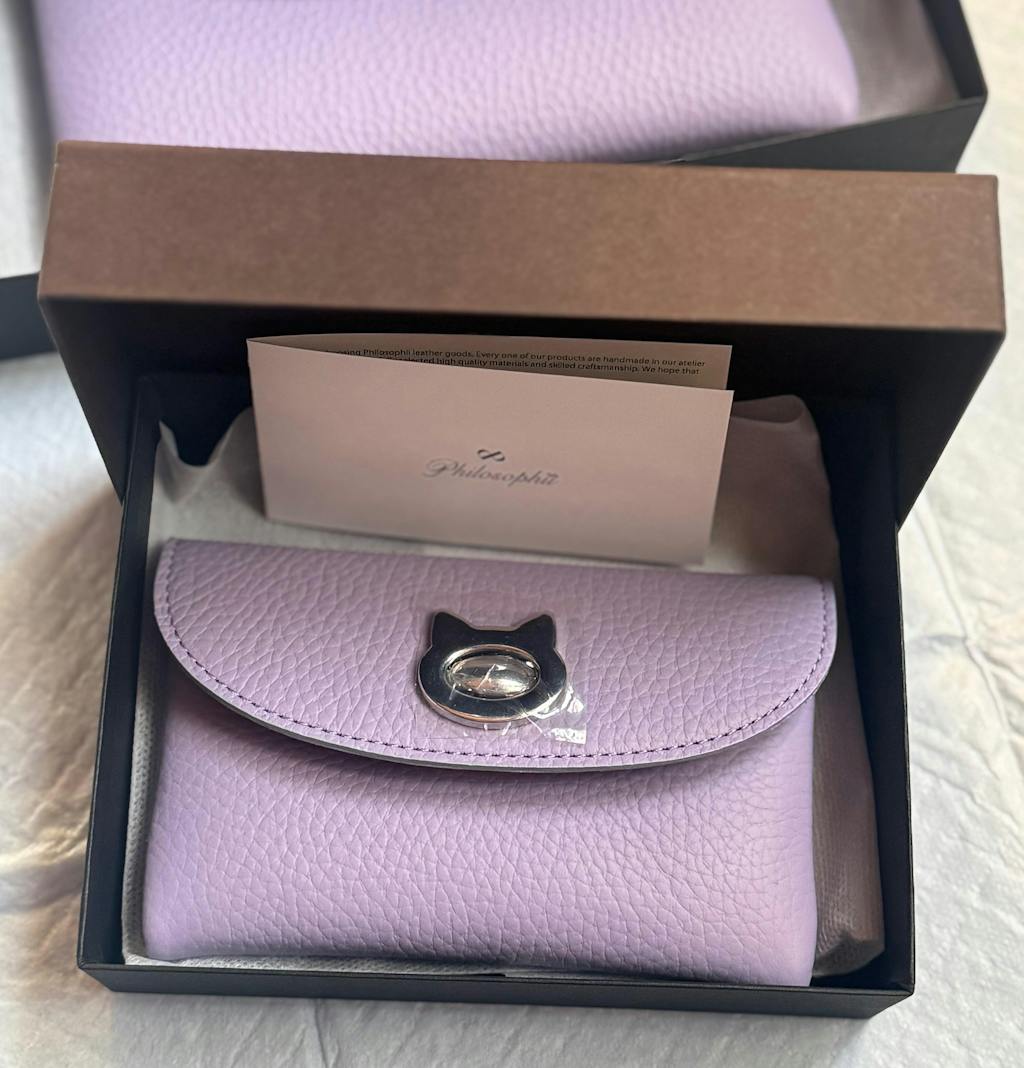 フラップウォレット・フルーニャ ミディアム　キュイール・マッシュ / ラベンダー