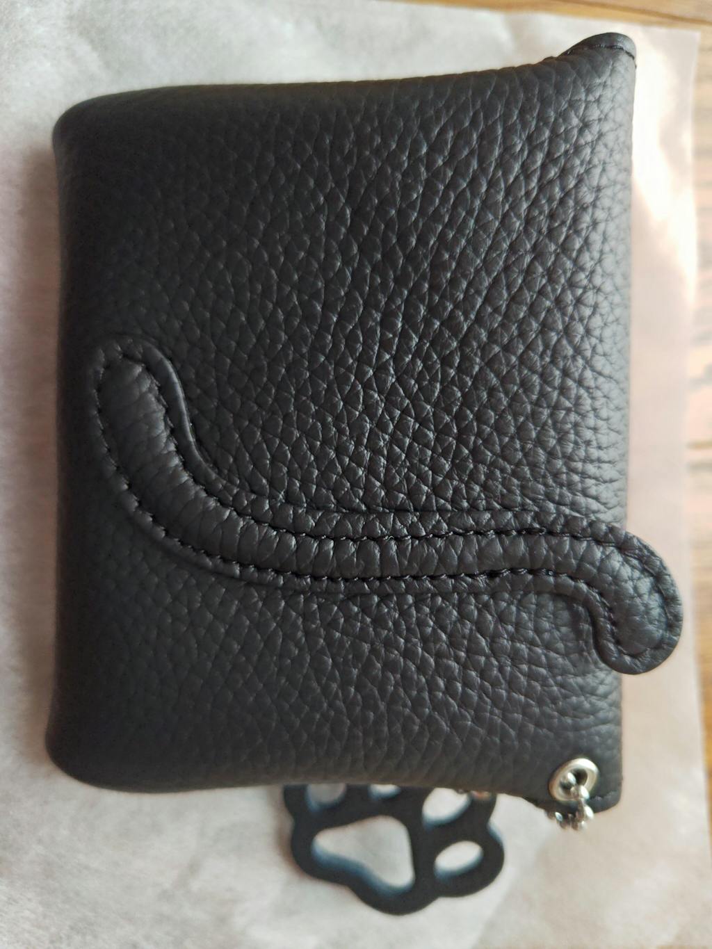 [復刻] フルーニャ スクエアポーチ　キュイール・マッシュ  /  ブラック