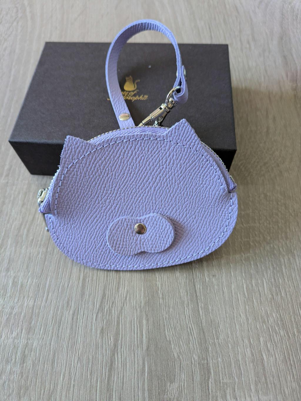 [NEW] にゃんフェイスコインケース　キュイール・ミネルバ  /   ラベンダー