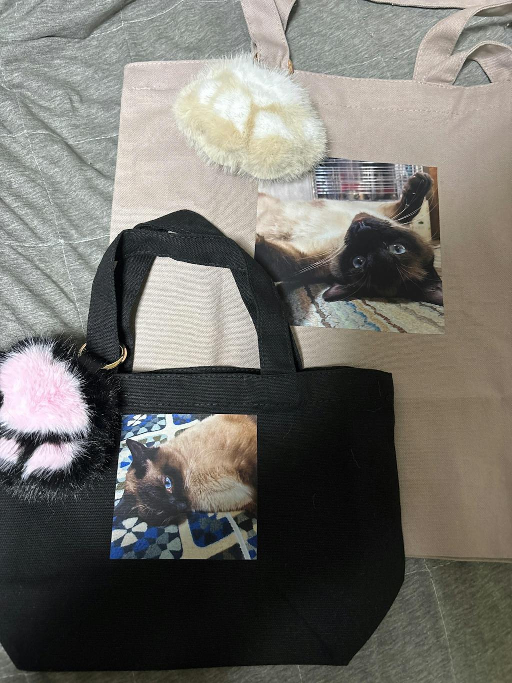 うちのこPHOTOトートバッグ・S  /ブラック