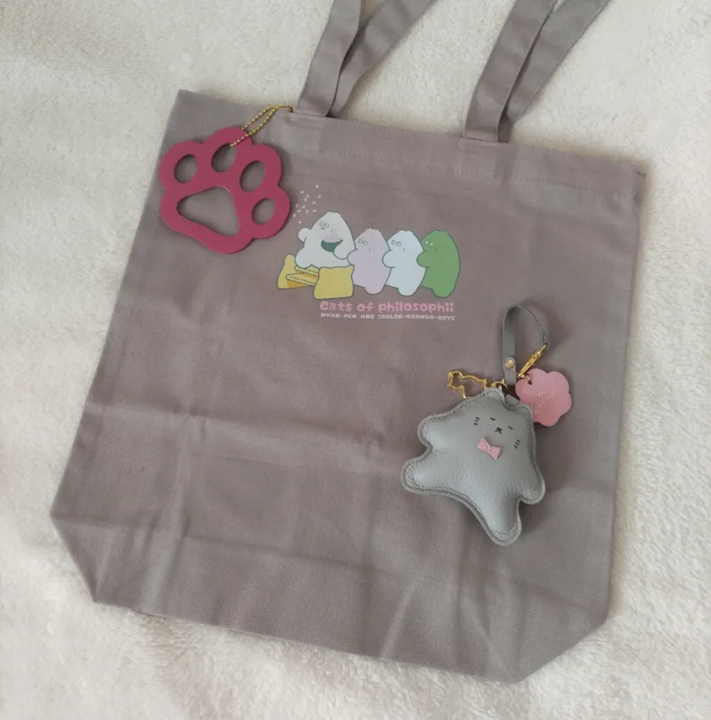 にゃんぺんトートバッグ・M  [にゃんぺん＆おだんごBOYS]  /  グレージュ