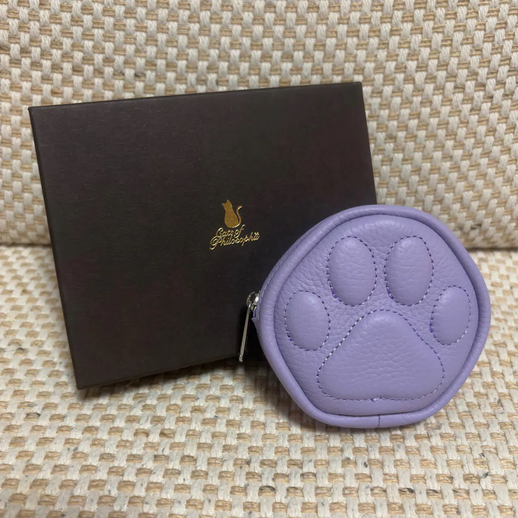 PAWチャームポーチ　キュイール　マッシュ  /  ブラック