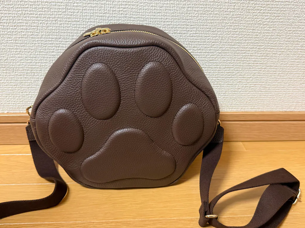 PAWポシェット・グランデ 　キュイール・マッシュ  /   チョコ