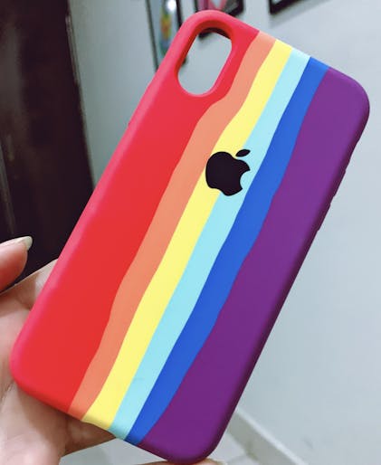 iphone Liquid Silicone Green Rainbow Back cover case From Pride Editio –  Rangbizz