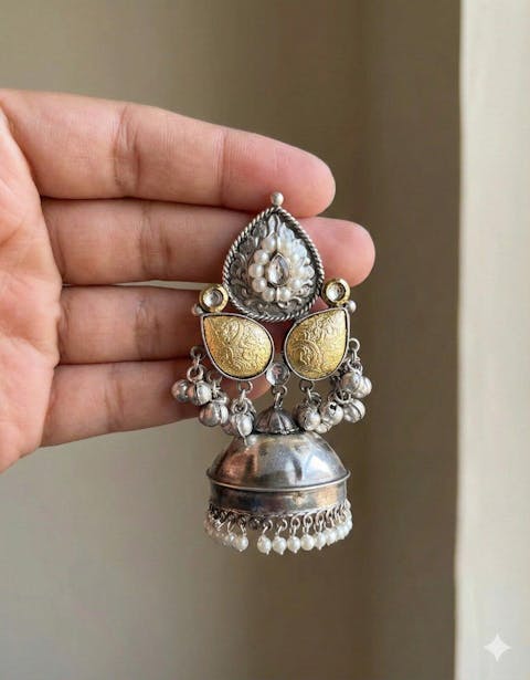 DUAL SHADE JHUMKAS