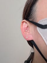 K18/Pt Labret Stud 14G/16G