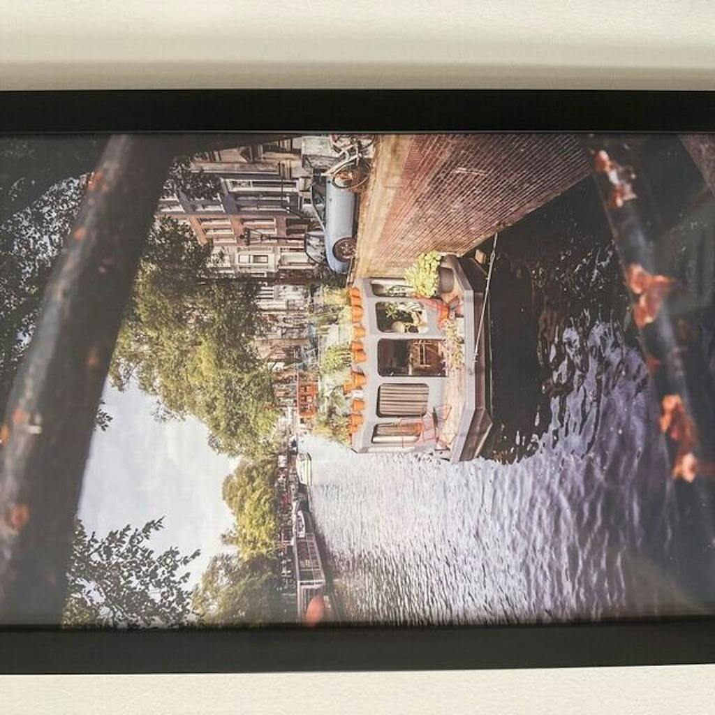 Houseboat in Amsterdam's Prinsengracht - Wall Art