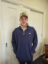 Signature Boar Half Zip Jumper - Navy