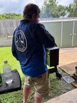 Long Sleeve Fishing Shirt - Blue Contour