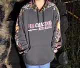 Real Camo Hoodie - Charcoal/Pink