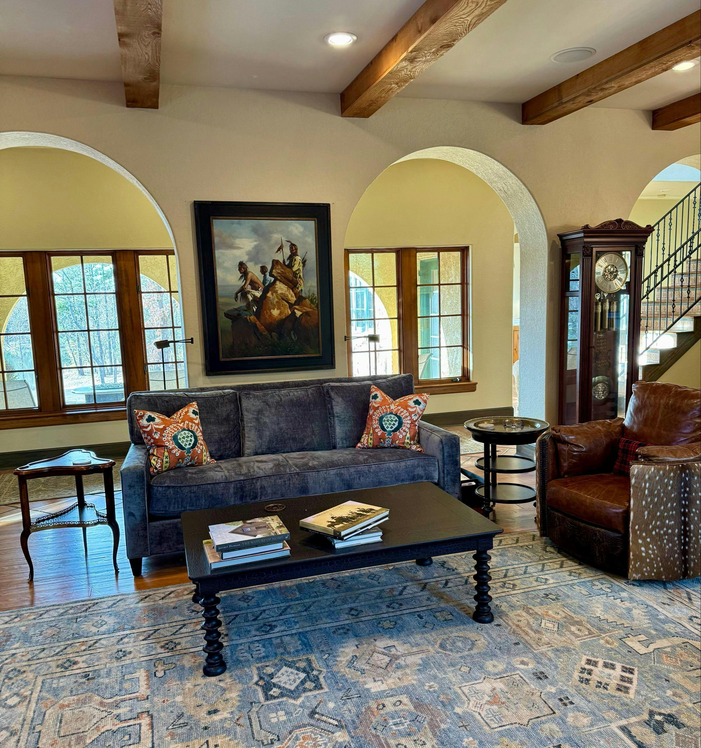 Thibaut Mendoza Suzani Pillow in Coral.