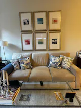 Thibaut Honshu Pillow - Blue, White, Beige