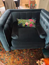 Thibaut Central Park Pillow - Navy, Fuchsia