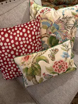 Schumacher Cranley Garden Pillow in Green.