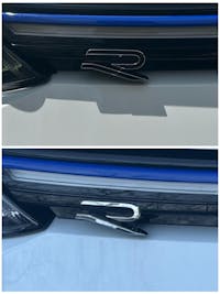 Metal ABS Grill 3D MK8 Style GTI R Wording Frame Emblem