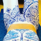 Nirvana Lucy White Blue Geometric Boho Leggings Yoga Pants - Women -  Pineapple Clothing
