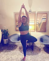 Heather Cobalt Blue Stella UV 50+ Seamless Sport Yoga Bra - Women