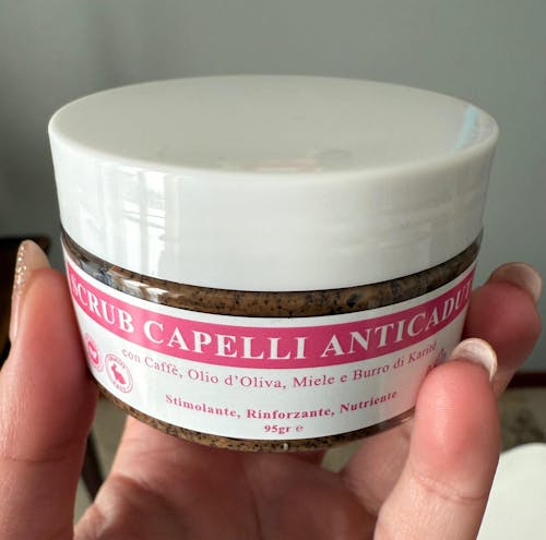 Scrub Capelli Anticaduta con Caffè, Olio d’Oliva, Miele e Burro di Karité – Stimolante, Rinforzante e Nutriente