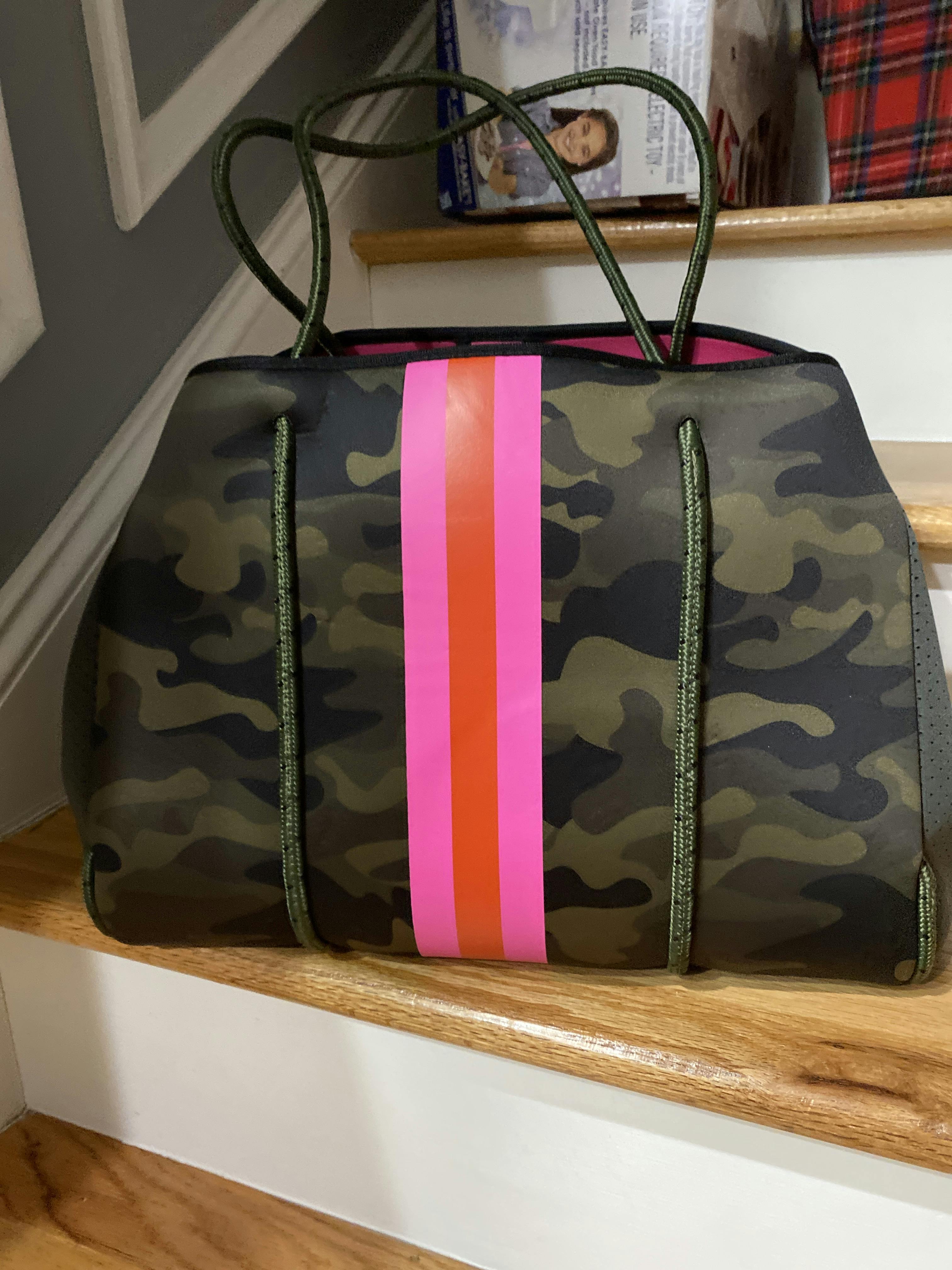 neoprene camo crossbody