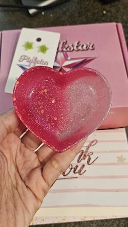 Heart Shaped Handmade Resin Jewelry Tray