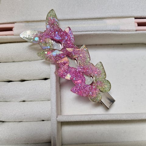 Cute Handmade Resin Long Butterfly Hair Clip