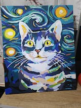Kit para pintar por números - Gato Estrellado